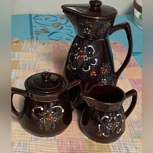 Vintage Japanese Tea Pot /
Visitar
Redware Sugar Bowl and Cream...